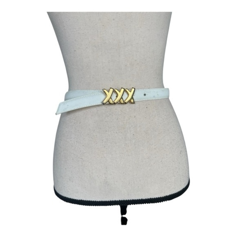Paloma Picasso White and Gold Belt